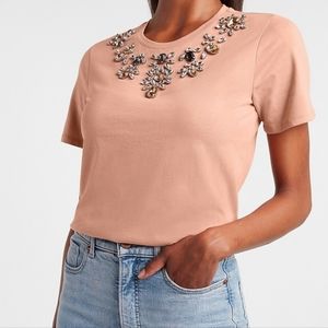 Express embellished Crew Neck Tee